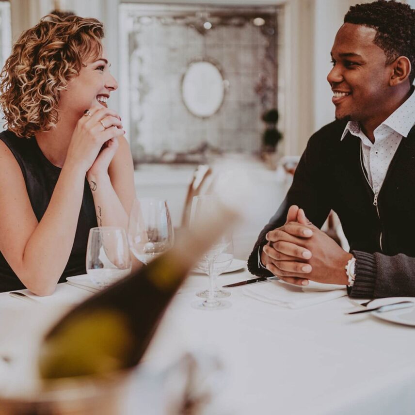 A couple enjoys Noble Restaurant's Date Night Dinner in Niagara-on-the-Lake
