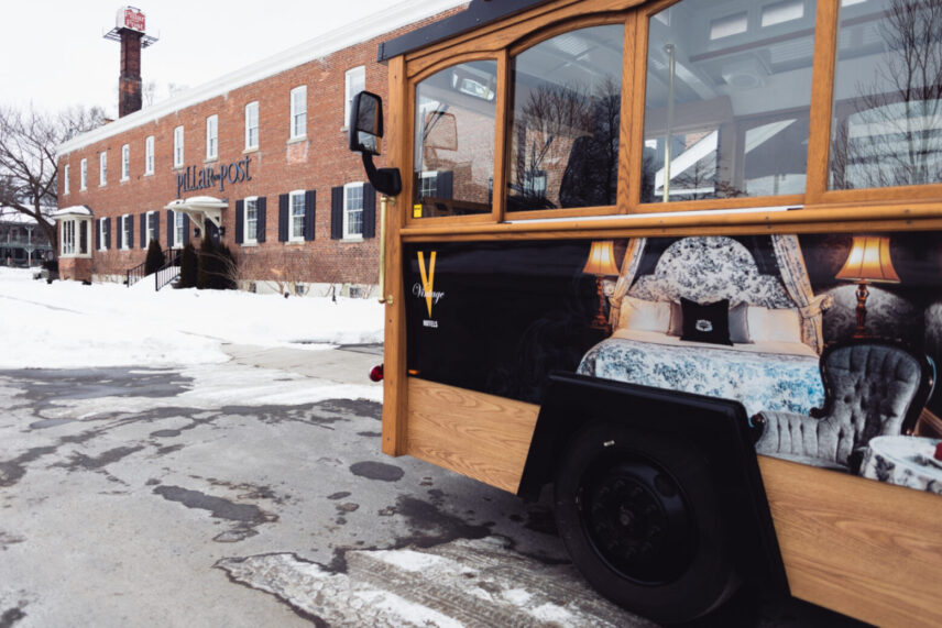 Wine Trolley Signature Tour in Niagara-on-the-Lake during the winter.