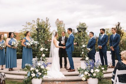 A couple getting married in Niagara-on-the-Lake, Canada