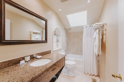 Large bathroom in the Mirabella Suite at Moffat Inn in Niagara on the Lake