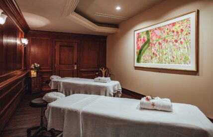 A treatment room for facial treatments at Secret Garden Spa at Prince of Wales in Niagara on the Lake