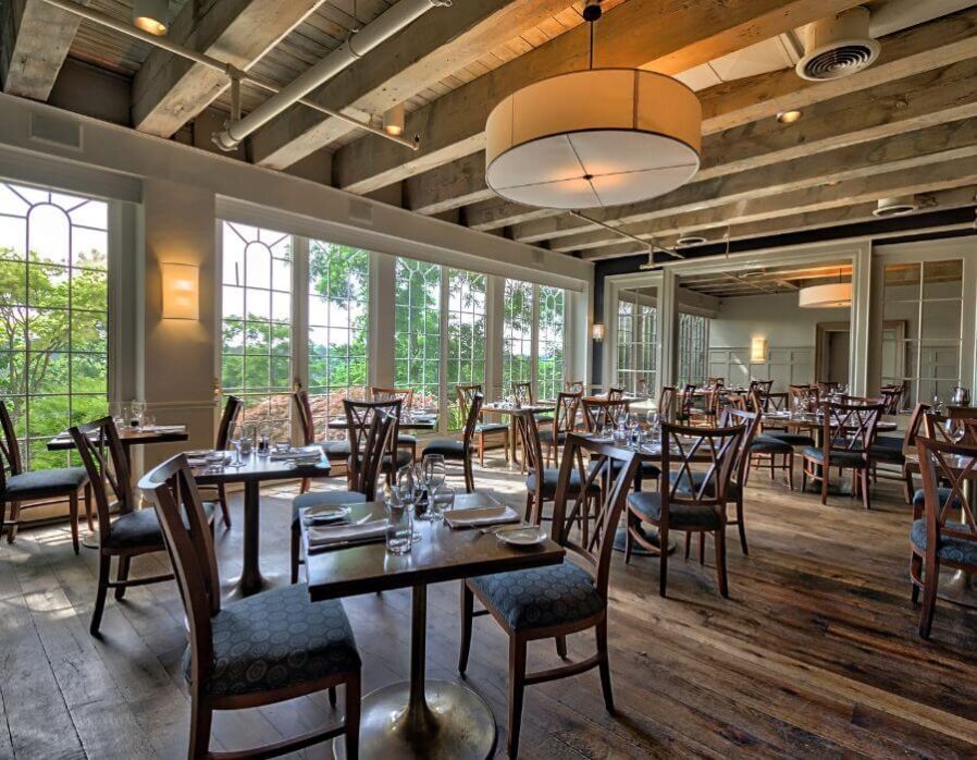 Dining room at Inn on the Twenty in Jordan Village, Ontario.