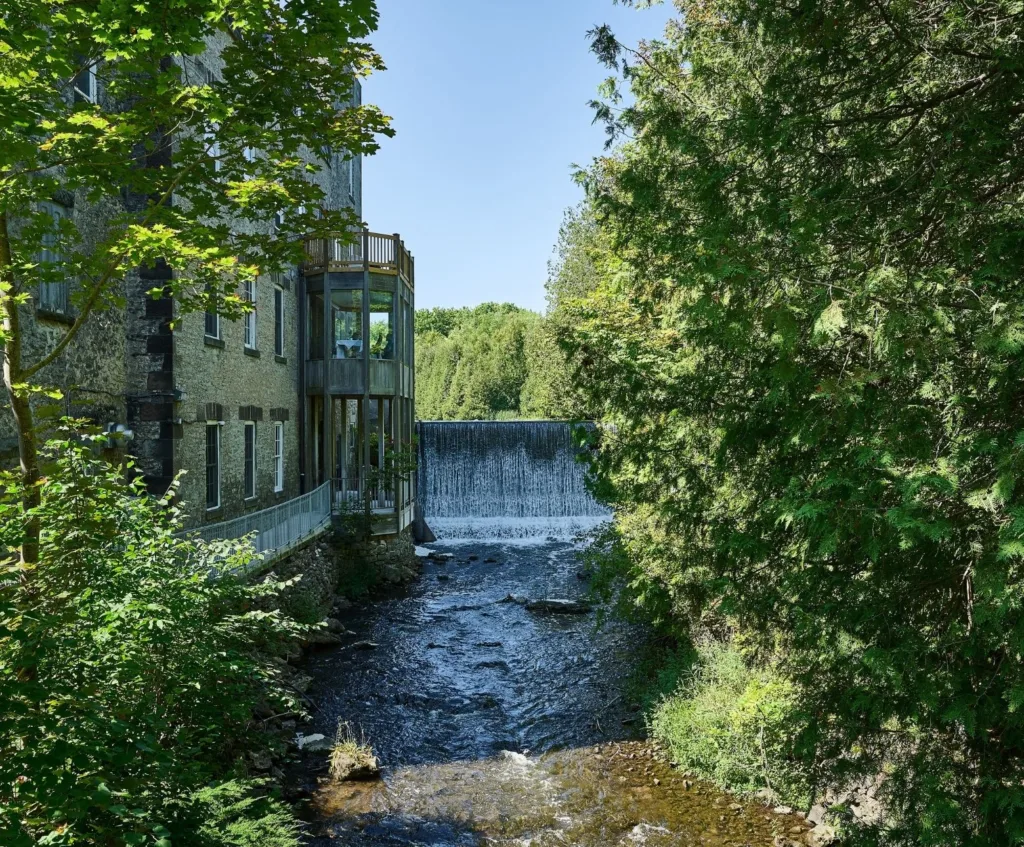 Millcroft Inn and Spa Waterfall in Caledon.