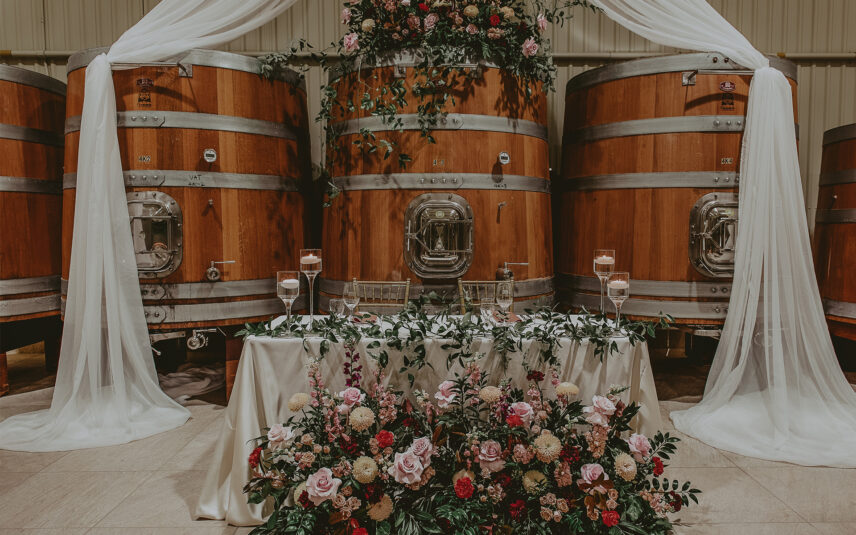 Big Head Wines set up for a wedding in Niagara-on-the-Lake.