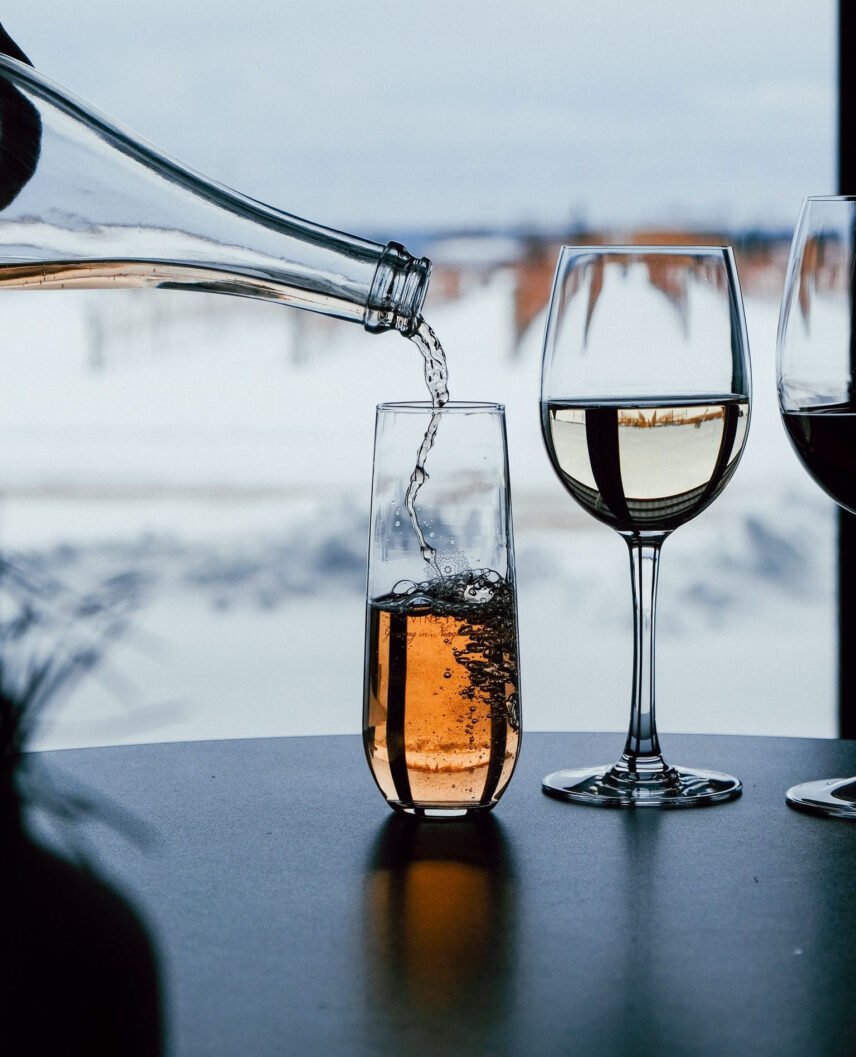 Icewine served at a winery in Niagara-on-the-Lake