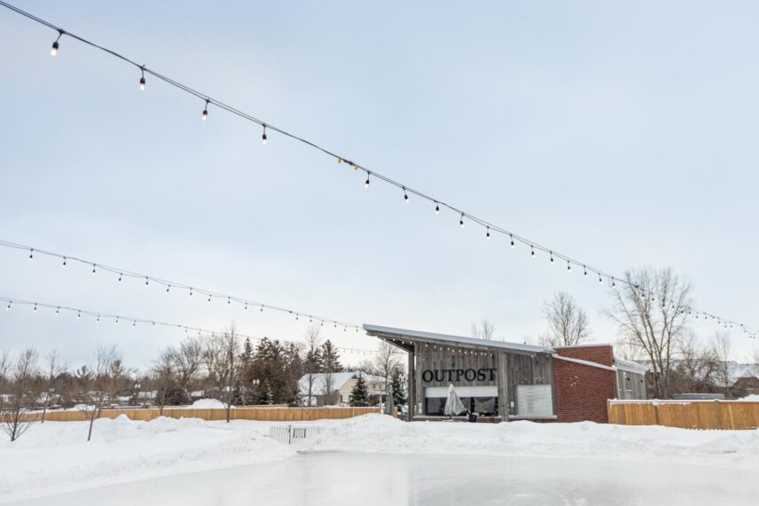The ice rink in The Gardens at Pillar and Post, Niagara-on-the-Lake.