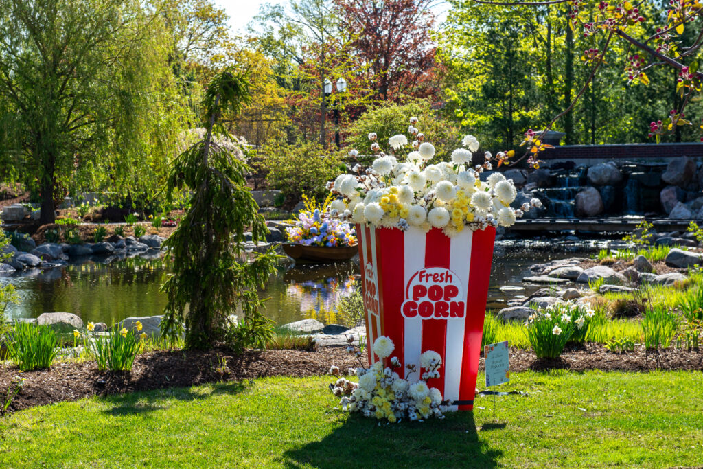 A floral display in The Gardens at Pillar and Post.