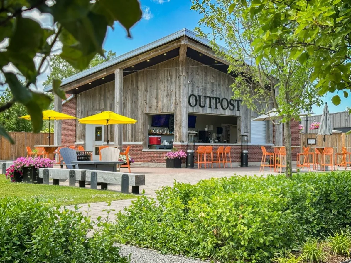 Casual patio dining at The OutPost in Niagara-on-the-Lake.
