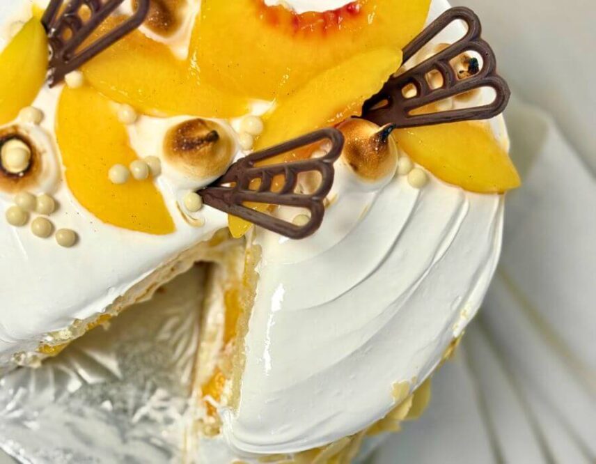 dairy free peaches and cream cake recipe