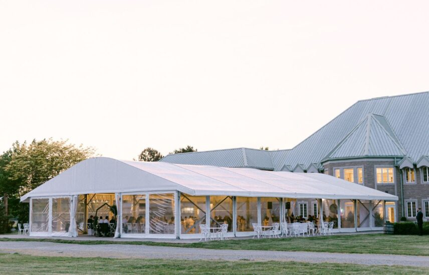 Chateau des Charmes a luxury tented winery wedding venue in Niagara on the Lake