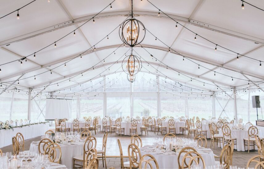 Stunning tented vineyard wedding at Chateau des Charmes in Niagara on the Lake