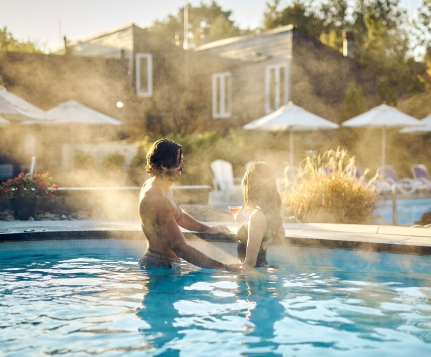 Outdoor Hot Spring Pools at the Millcroft Inn and Spa in Caledon.