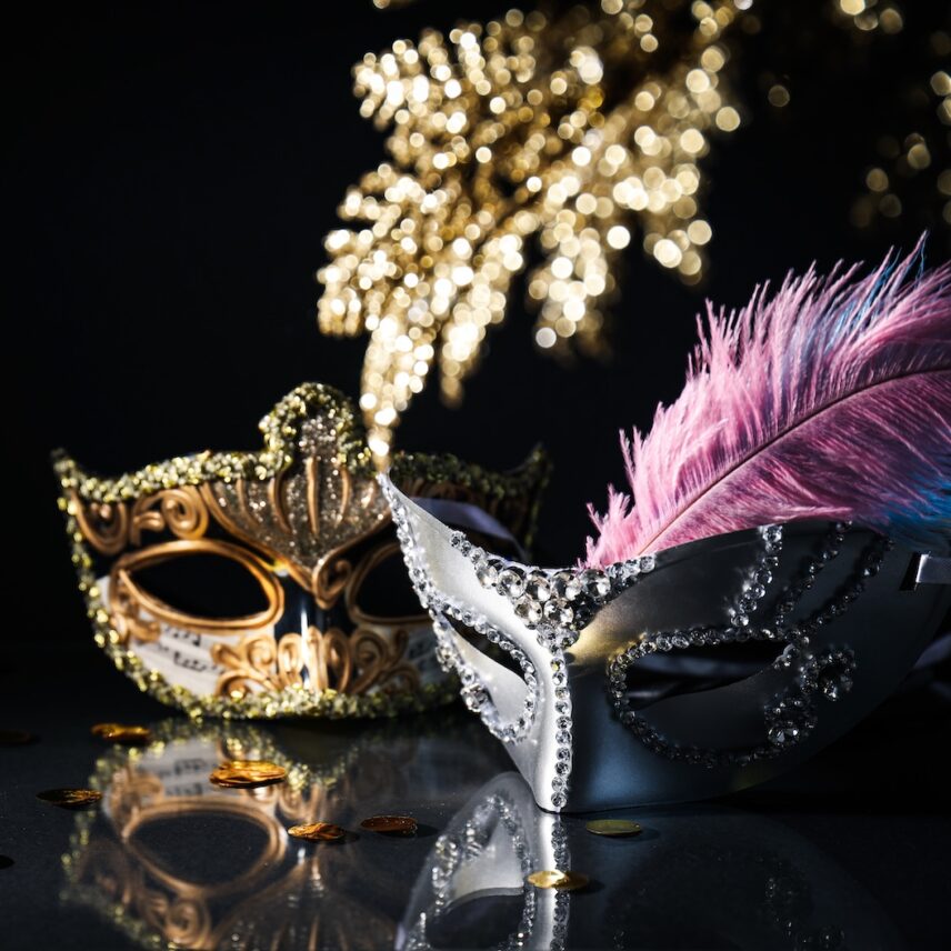 A Pair of Gold and Silver Masks for Queen's Landing's Halloween Masquerade Ball
