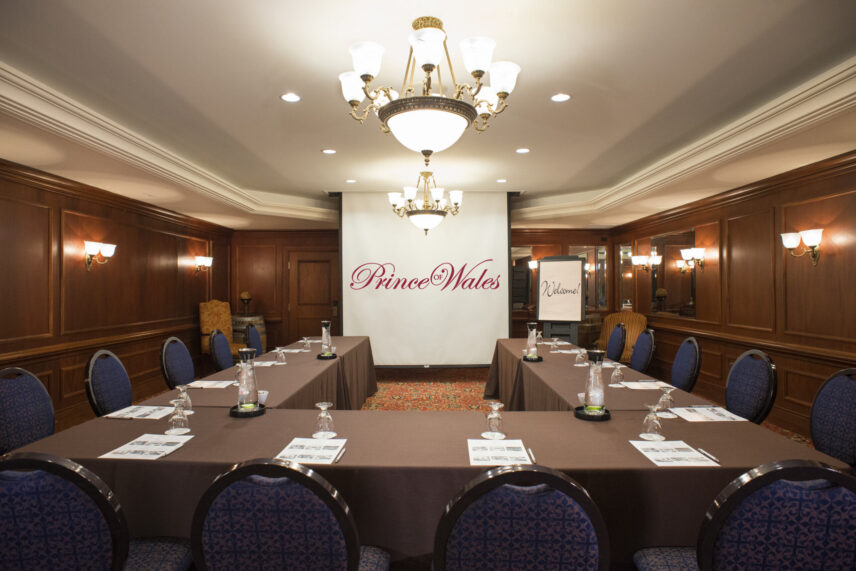 Corporate retreat setup at Prince of Wales Mayfair Room, Niagara-on-the-Lake