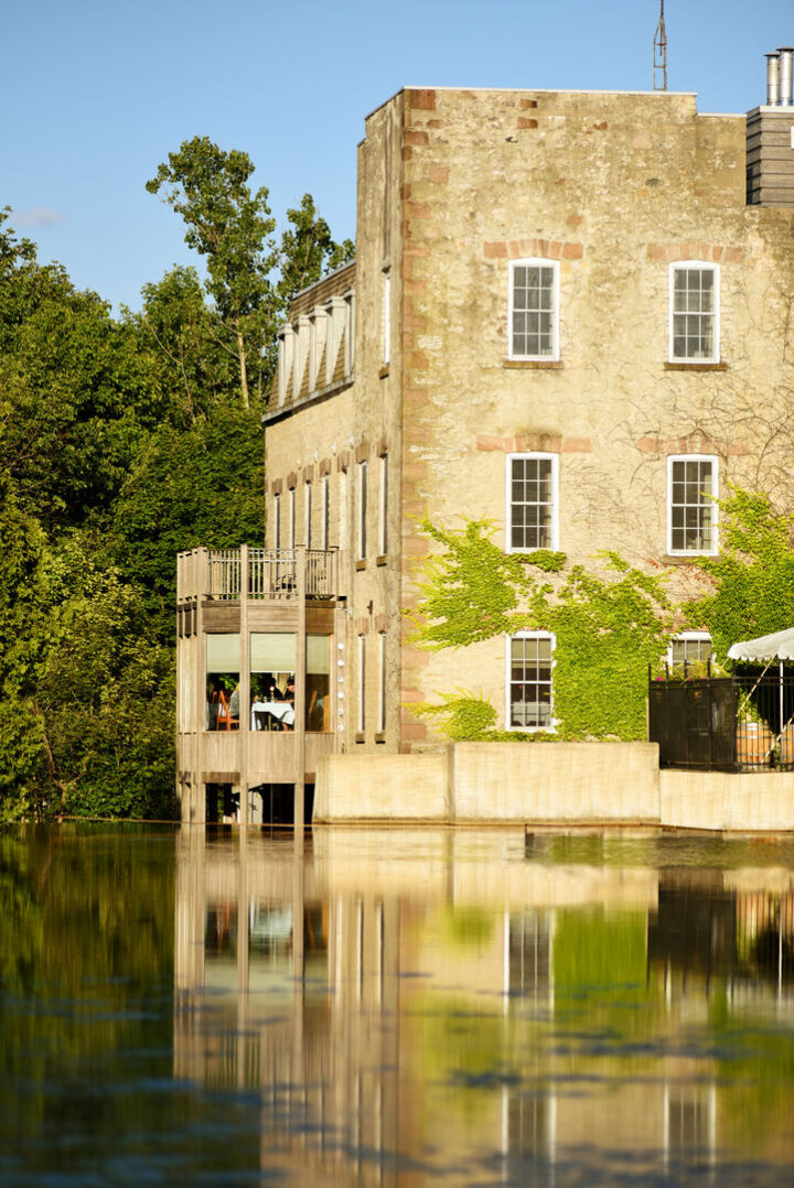 Historic stone façade of the former Alton Knitting Mill, now Millcroft Inn & Spa in Caledon Ontario