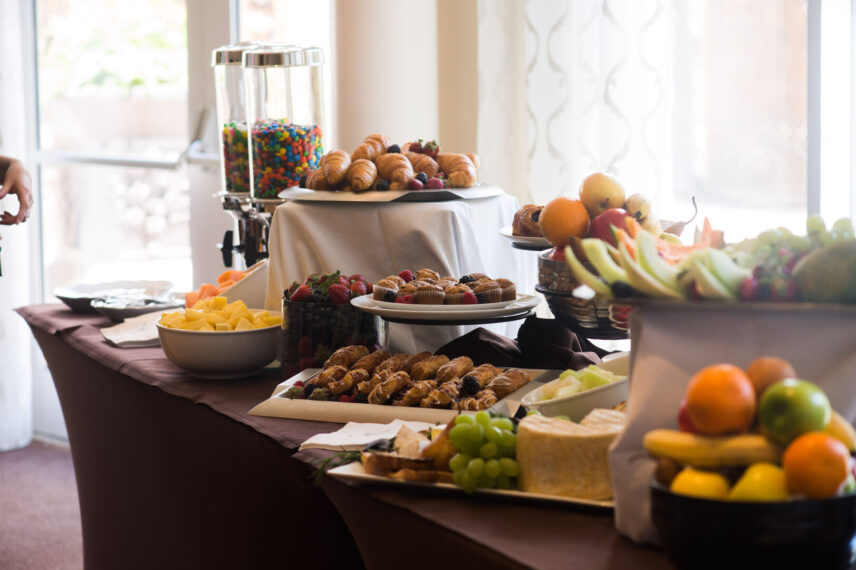 Corporate event catering setup at Queen’s Landing in Niagara-on-the-Lake