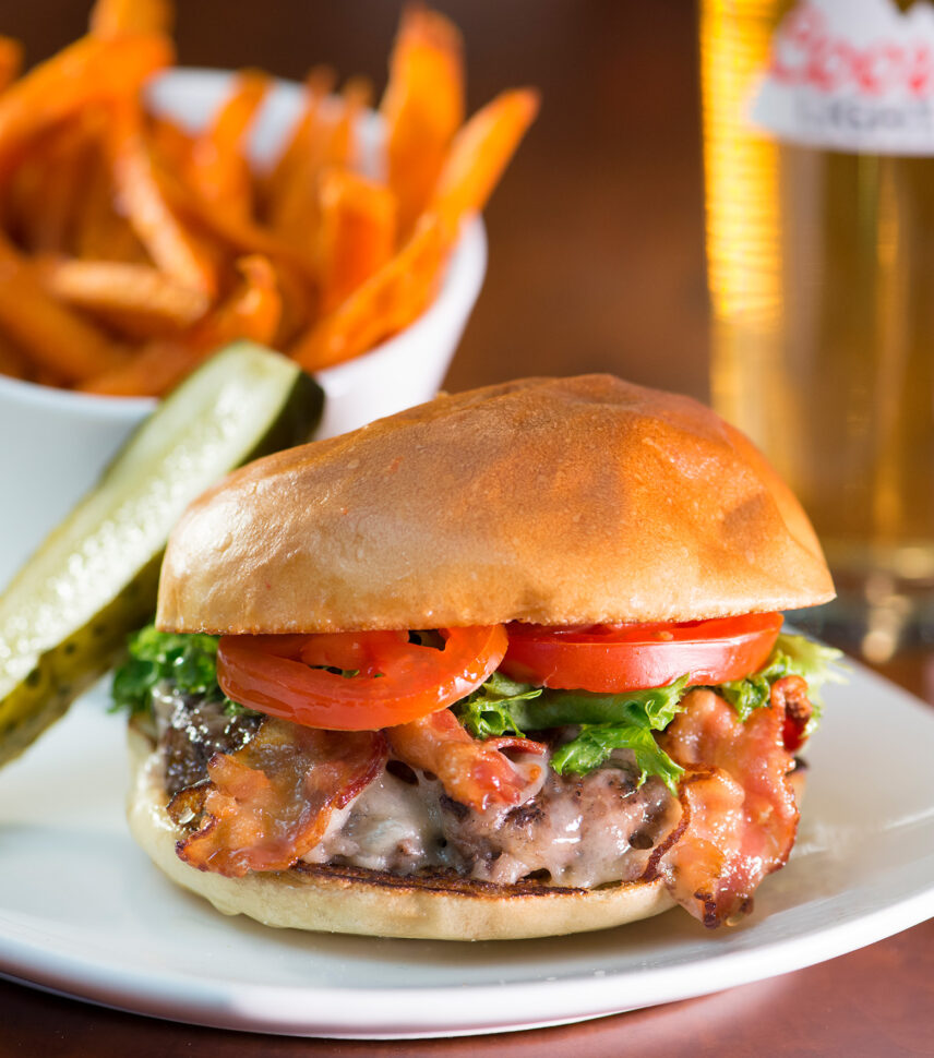 A burger at Jordan House Tavern in Jordan Village, Ontario