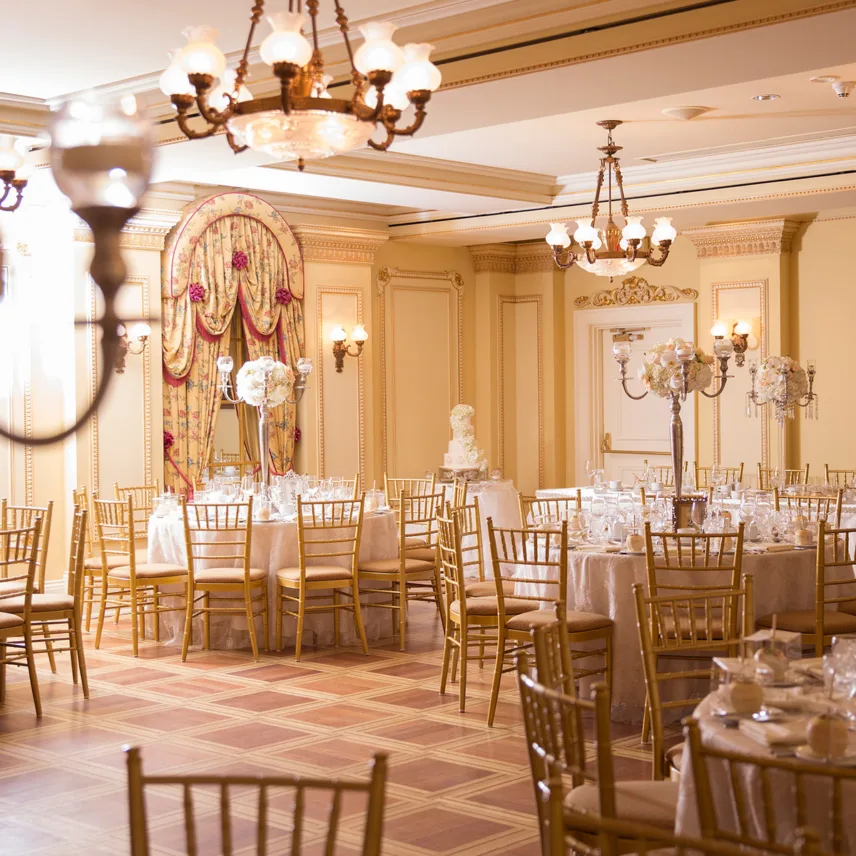 Victoria and Albert Ballroom wedding setting at Prince of Wales