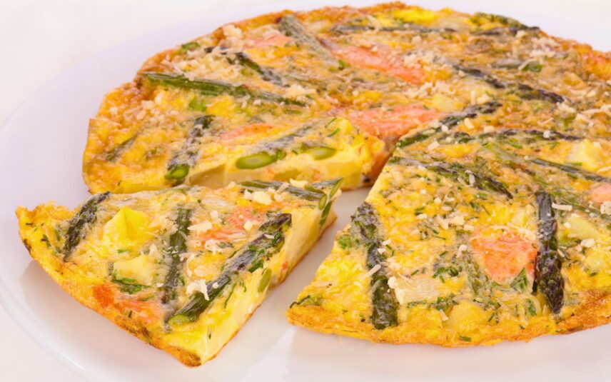 Smoked Salmon, Leek & Goat Cheese Frittata Recipe for summer dining