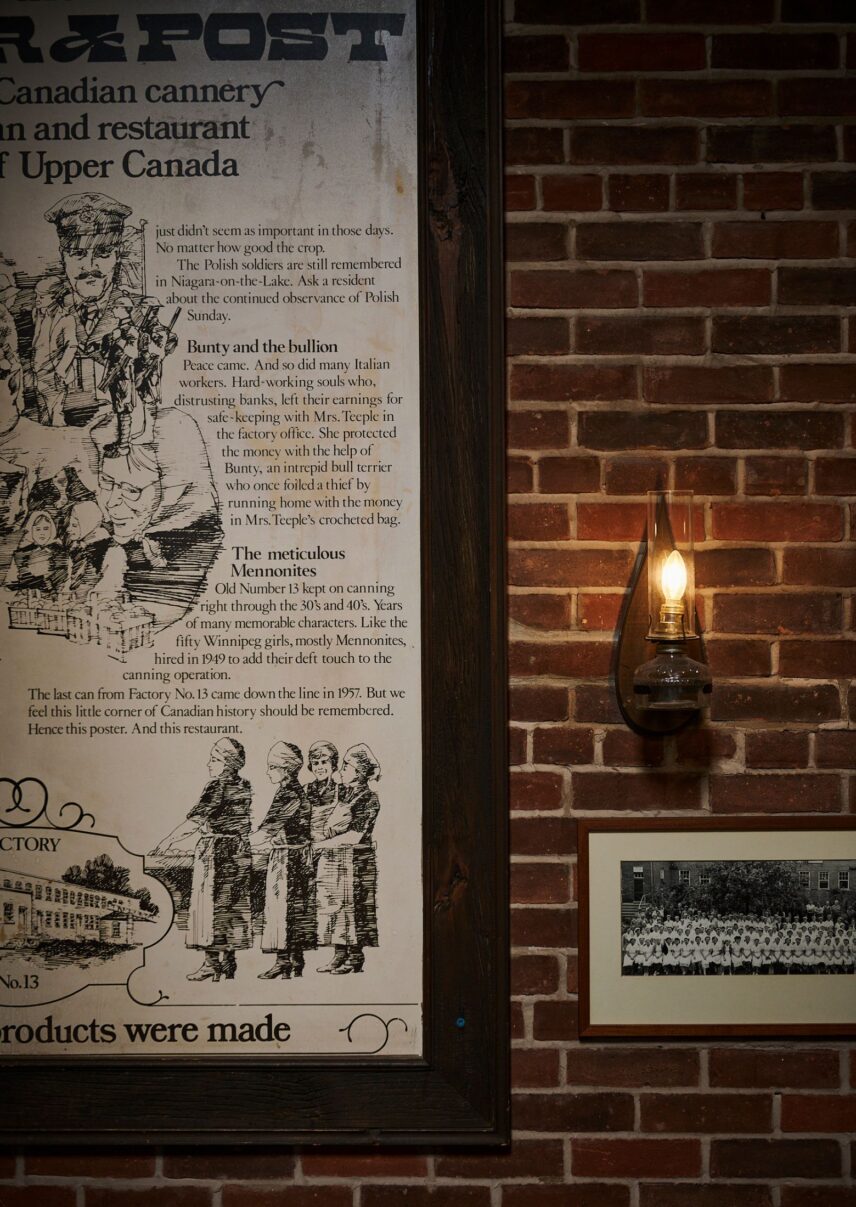 Cannery Restaurant poster with historic facts