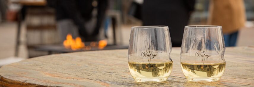 Sip and Savour local wine and bites in the Gardens at Pillar and Post in Niagara-on-the-Lake.