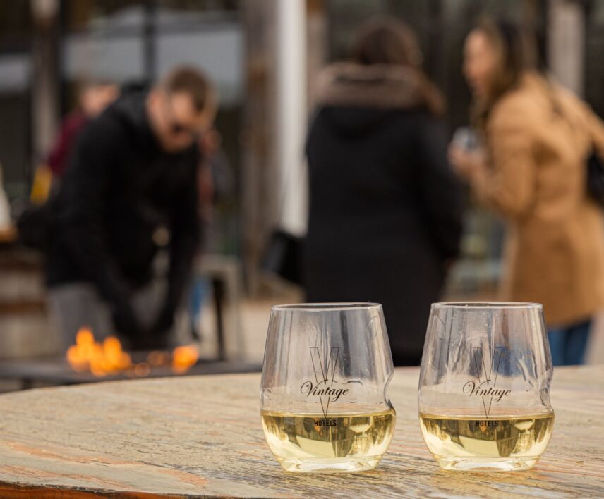 Sip and Savour local wine and bites in the Gardens at Pillar and Post in Niagara-on-the-Lake.