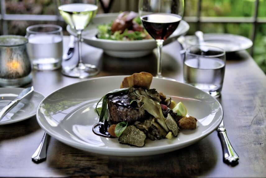 Dinner for two served at Inn On The Twenty Restaurant in Jordan, Ontario