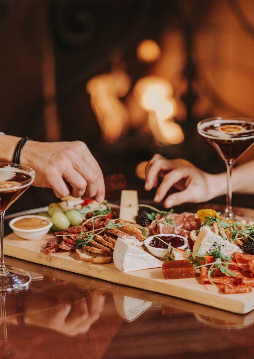 Niagara Icewine Cocktails paired with charcuterie in the Churchill Lounge at Prince of Wales Hotel