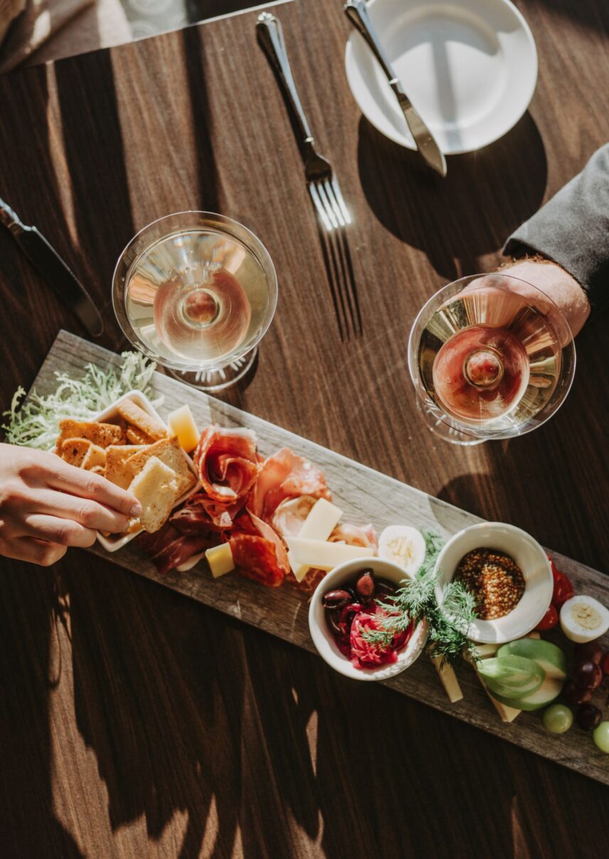 Icewine Martini's and charcuterie at Inn On The Twenty Restaurant in Jordan Village
