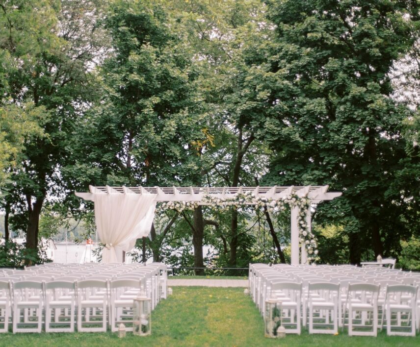 Summer Wedding in the Water View Garden at Queen's Landing in Niagara-on-the-Lake.