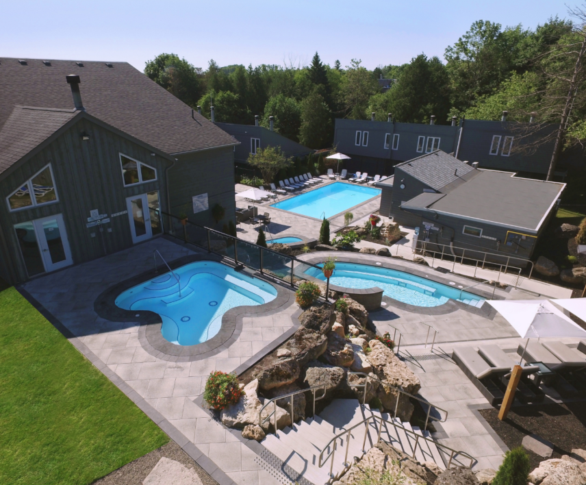 Hot spring pools and resort amenities at Millcroft Inn & Spa in Caledon, Ontario