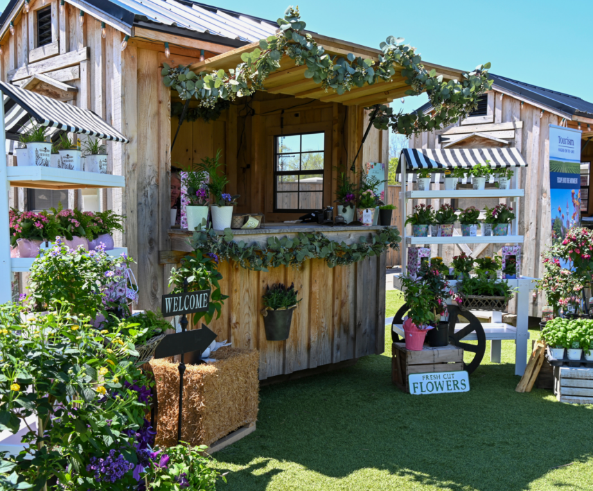 Flower boutique stand from NOTL In-Bloom festival in Niagara-on-the-Lake