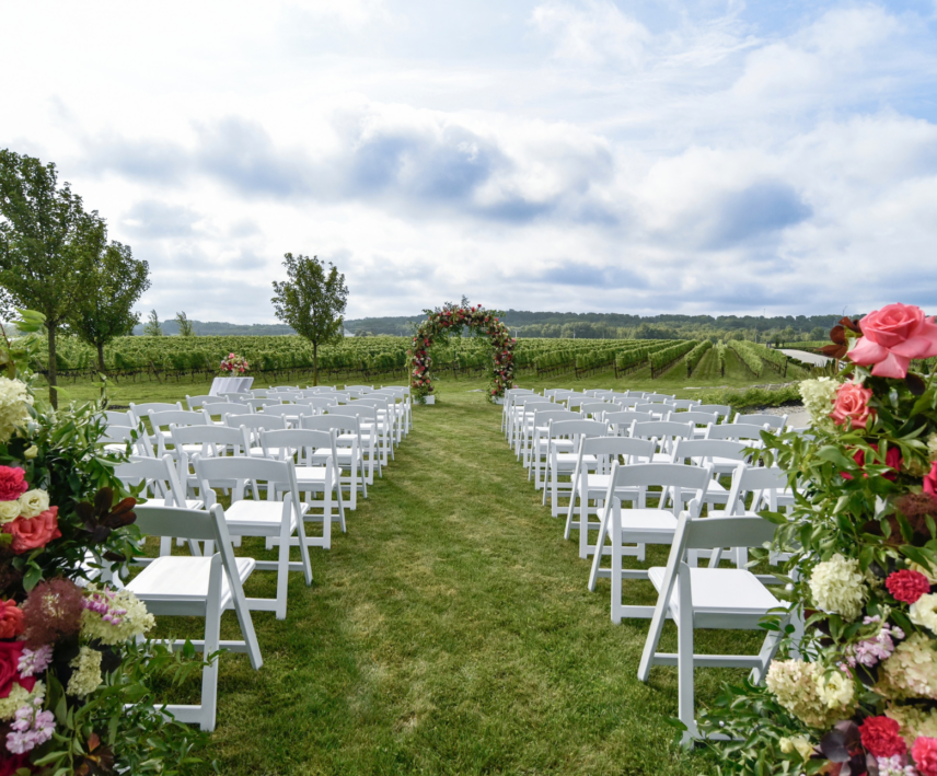 Vineyard ceremony location at AMO Estate Winery in Niagara-on-the-Lake