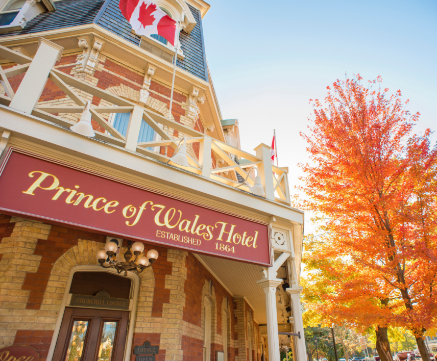 Prince of Wales hotel in the fall in Niagara-on-the-Lake