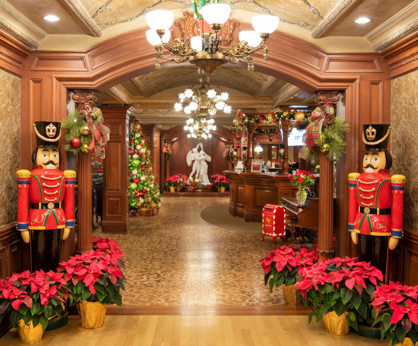 Holiday Nutcracker entrance at Prince of Wales hotel in Niagara-on-the-Lake