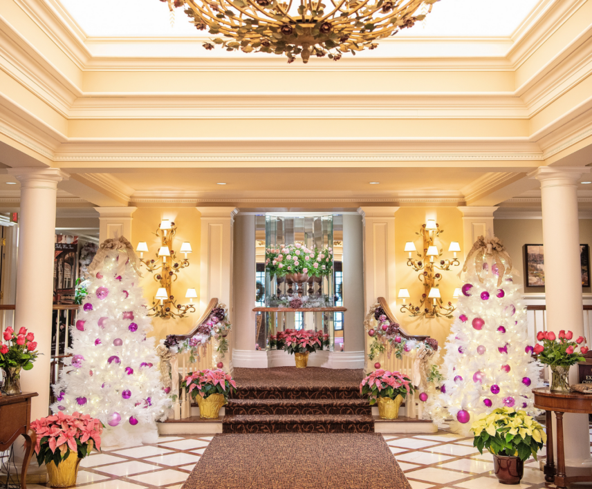 Holiday entrance at Queen's Landing hotel in Niagara-on-the-Lake